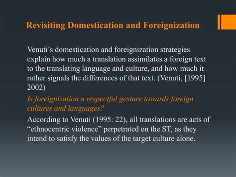 Domestication And Foreignization Pptx