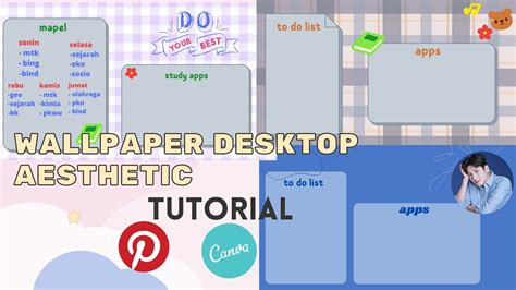 Cara Membuat Wallpaper Desktop Aesthetic Jadwal Pelajaran Youtube