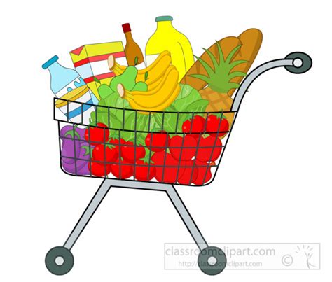 Grocery Clipart Clipart- shopping-cart-full-of-grocery-clipart-5122 ...