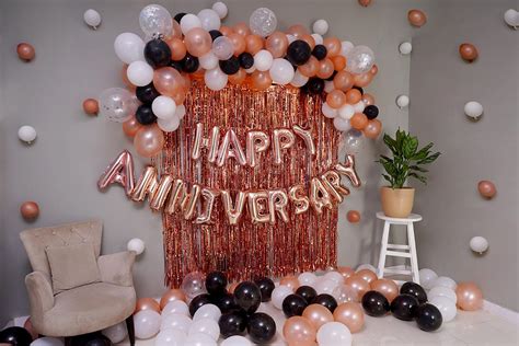 Surprise Your Loved One With This Gorgeous Rosegold Anniversary Decor