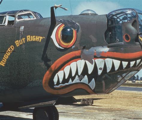 50 Color Vintage Photographs That Capture Amazing Nose Art Painted On