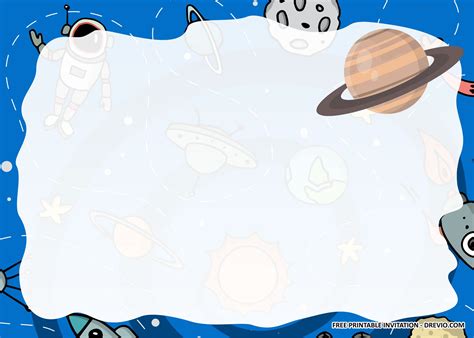 Free Printable Outer Space Birthday Party Kits Templates Drevio