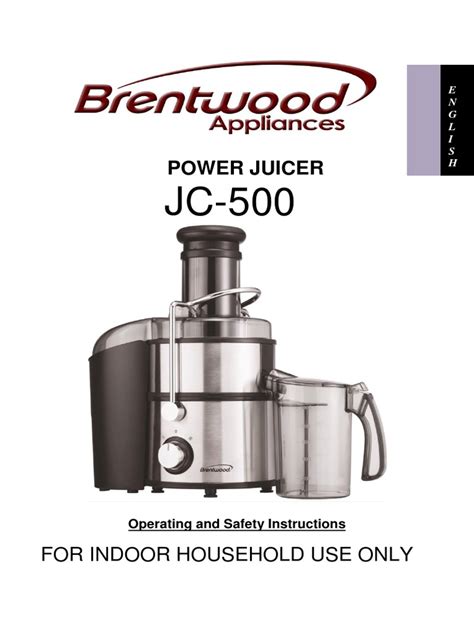 Juicer Manual | PDF | Ac Power Plugs And Sockets | Juice