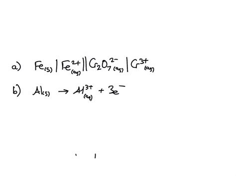 Solved 1 What Is The Balanced Chemical Equation For The Galvanic Cell Reaction Expressed Using