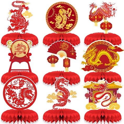 Amazon Pcs Chinese New Year Honeycomb Centerpieces Year Of