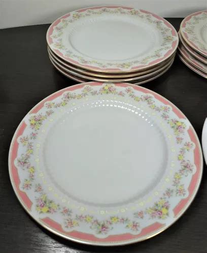 Platos Playos Porcelana Tsuji Rococo Original Pack De En Venta En