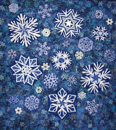 Snowflake Quilt Designed And Made By Peggy Martin Large Snowflakes Are