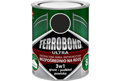 Farba antykorozyjna FERROBOND ULTRA połysk czarny RAL 9005 0 25 l