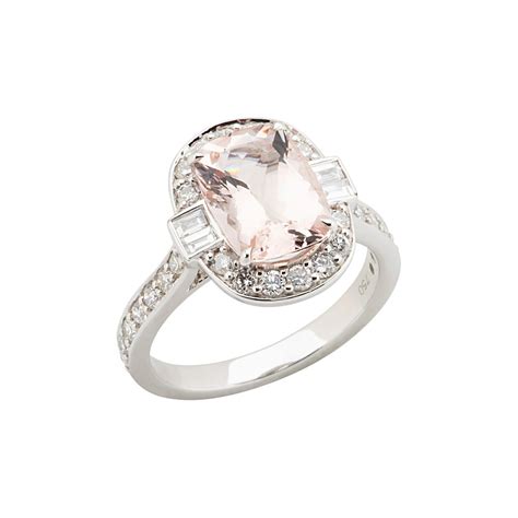 Morganite And Diamond Ring Van Bercken Jewellery