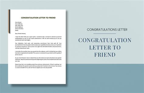 Congratulation Letter To Friend In Word PDF Google Docs Pages