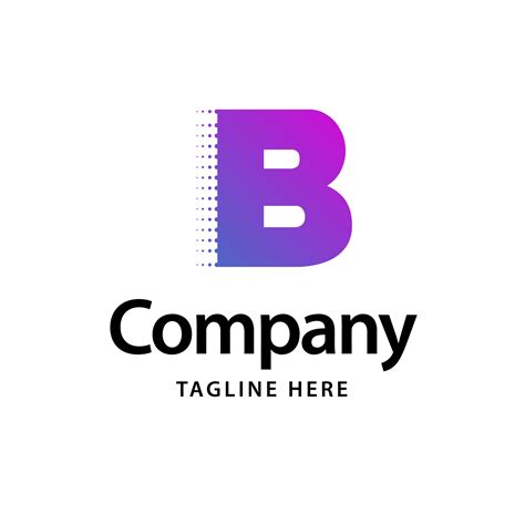 B Purple Logo. Business Brand identity design 15175460 Vector Art at ...