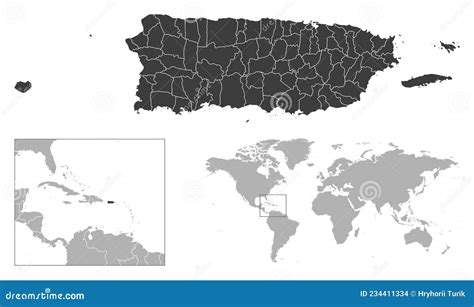 Puerto Rico Detalla El Esquema Del Pa S Y La Ubicaci N En El Mapa