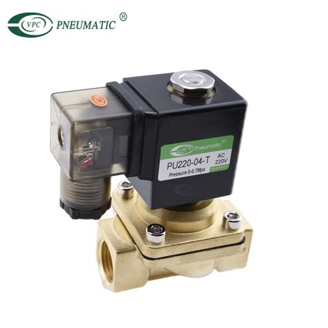 PU220 Series Brass Normal Close Zero Pressure Start Air Solenoid Valve