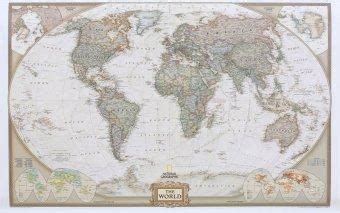 National Geographic Weltkarte Als Poster Mappe Von INTERKART