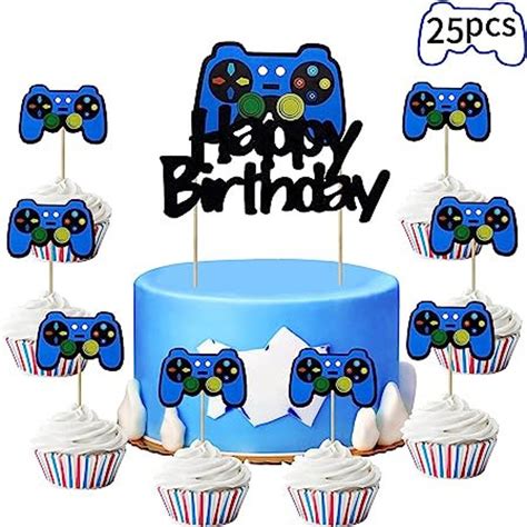 Video Game Party Cake Topper Decoration Supplies Etsy