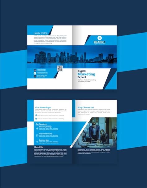 Premium Vector Bi Fold Brochure Design