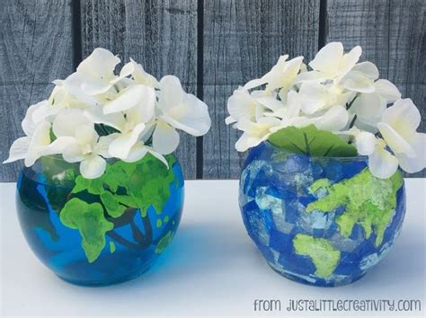 How To Create A World Globe Vase Two Different Ways One With Tissue