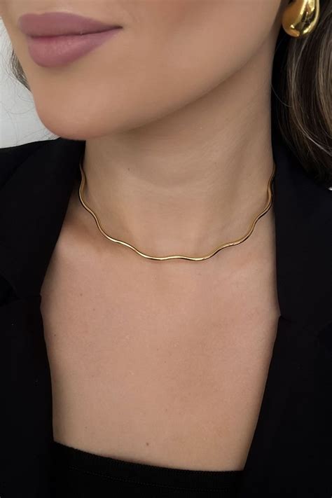 Lu Sa Lug O Acess Rios Chd Dourado Choker R Gida Aro Ondas