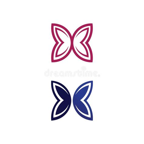 Vector Butterfly Conceptual Simple Colorful Icon Logo Stock Vector