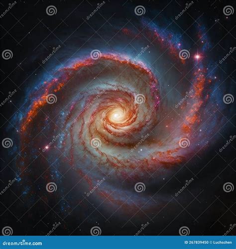 Illustration Of A Spiral Galaxy In Deep Space Stock Illustration