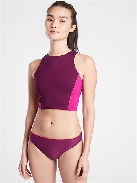 Athleta Colorblock Crop Bikini Top A Dd Best Swimwear From Athleta