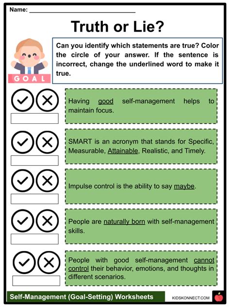 Focus Self Control Worksheets Theworksheetscom