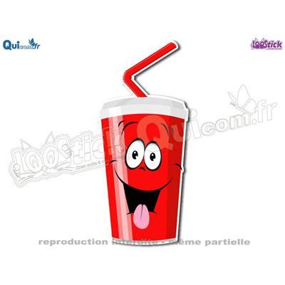 Vente Autocollant SODA Cartoon QUICOM LOOSTICK Fr