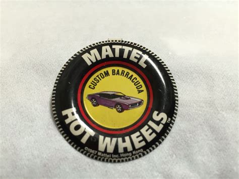 Mattel Red Line Hot Wheels Vintage Button Custom Barracuda Hot Wheels Mattel Hot Rods