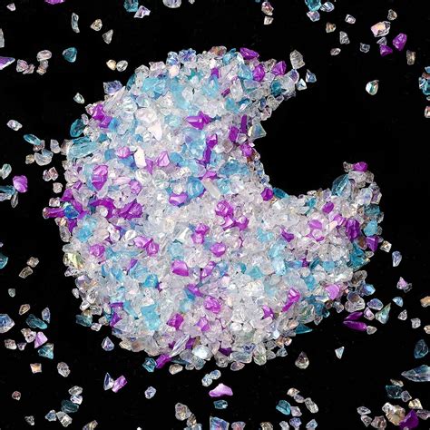 Crushed Glass Craft Glitter For Resin Irregular Metallic Crystal Chips Sprinkles