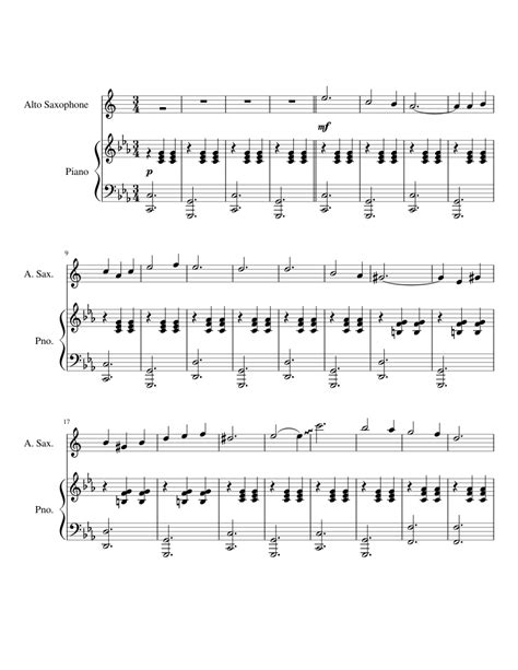 The Second Waltz Sheet Music For Piano Saxophone Alto Solo Download And Print In Pdf Or