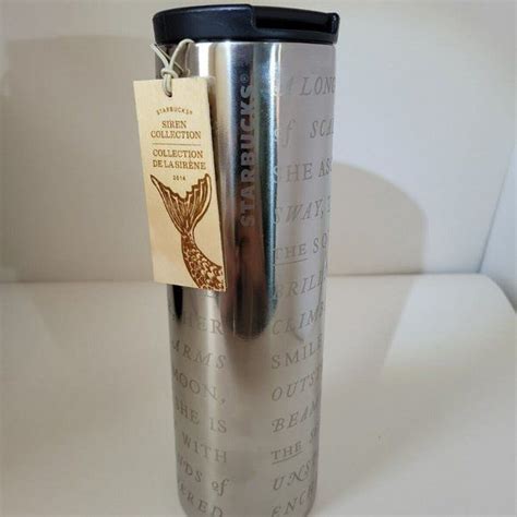 RARE Starbucks Siren Collection 2014 Siren S Poem Stainless Steel