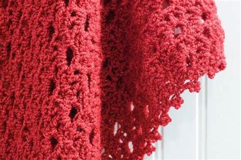 Lacy Shawl Crochet Pattern With Beaded Edging