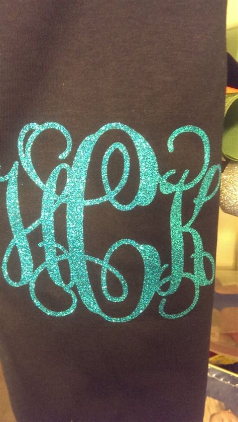 Iron On Monogram Diy Iron On Vinyl Monogram Glitter Iron On