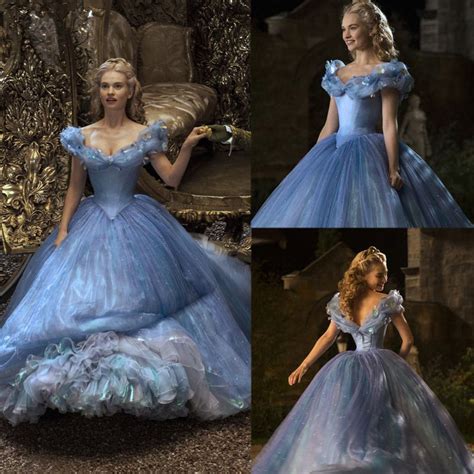 Cinderella Prom Dresses 2015 Movie Ball Gown Off Shoulder Backless Puffy Skirt Butterfly ...