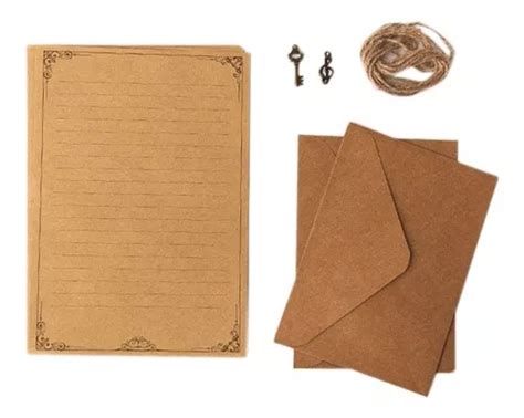 Papel De Escribir Kraft Vintage De Estilo Europeo 12 Unidad Cuotas