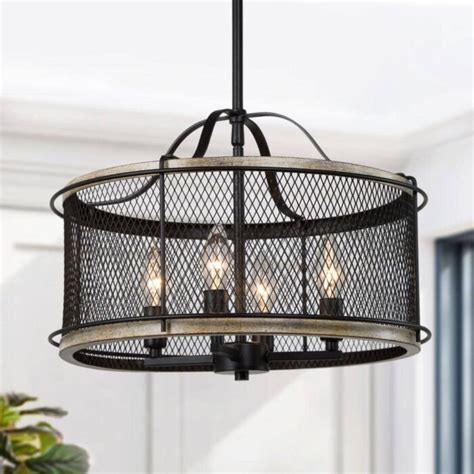 Lnc Eniso Modern Farmhouse Black Chandelier Light Candlestick Island