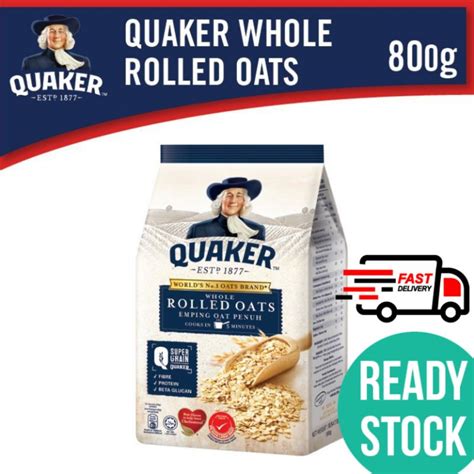 Gm Quaker Oat Halal Whole Rolled Oats Healthy Breakfast Sarapan Pagi