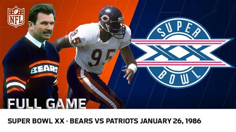 Bears Win Super Bowl Xx Bears Vs Patriots Nfl Full Game Youtube