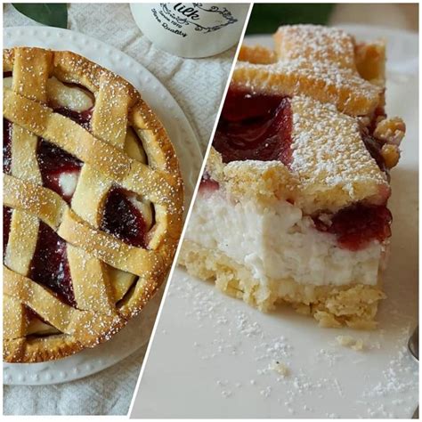 Crostata Deliziosa Ricotta E Confettura Dolce Ripieno Cremoso