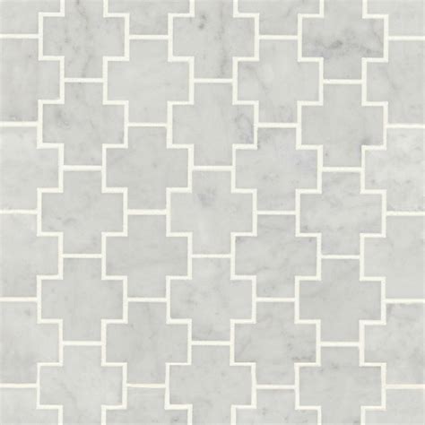 Bedrosians Monet Square 2 In X 2 In Honed White Carrara Marble Mosaic