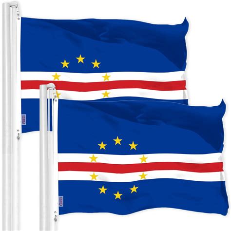 G128 2 Pack Cape Verde Cape Verdean Flag 3x5 Ft Liteweave Pro