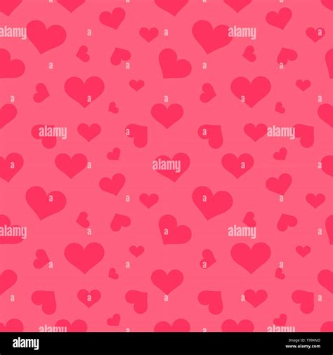 Pink Hearts Pattern Vector Illustration Stock Vector Image And Art Alamy