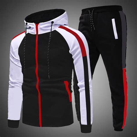 Men Tracksuit Pants Jogging Suit 2 Pcs Tracksuit Autumn Winter Men