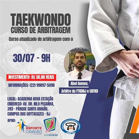 Curso De Arbitragem De Taekwondo Em Campos Folha SJB 24 Horas