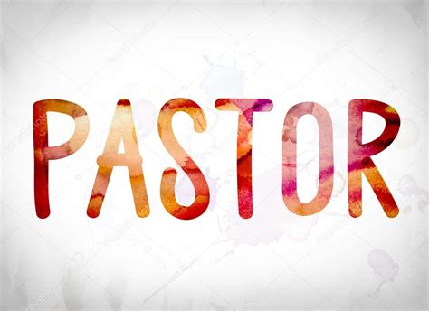 Arte De La Palabra Pastor Concepto Acuarela Foto De Stock