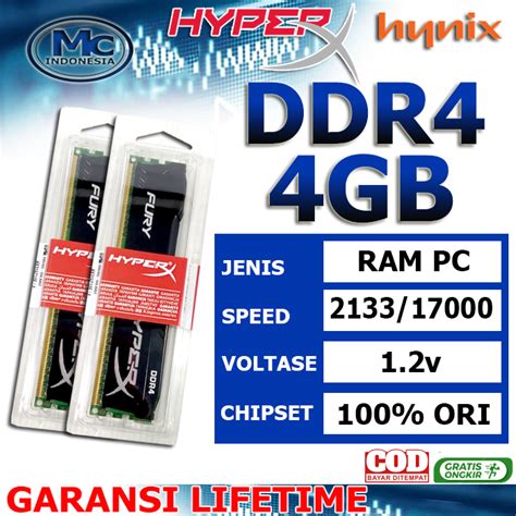 Jual Ram Memory Ram Pc Hyper X Fury Gaming Ddr Gb Shopee Indonesia