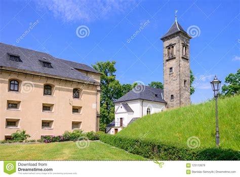 Old Tower In Fortress Of Koenigstein Saxon Switzerland Germany Stock