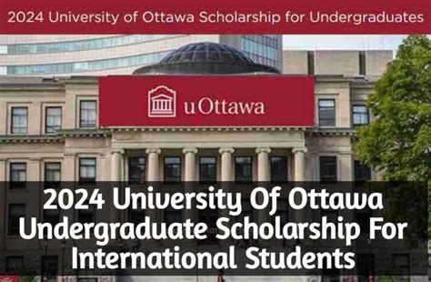 2024 University Of Ottawa Undergraduate Scholarship For International