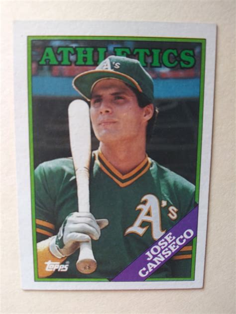 1988 Topps 370 Jose Canseco Oakland A S Free Shipping