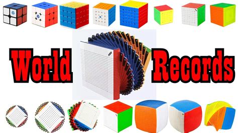 Every Rubiks Cube World Record From 2x2 To 23x23 Youtube